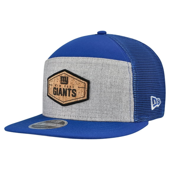 Men's New Era  Gray/Royal New York Giants Cork Split Panel 9FIFTY Trucker Snapback Hat