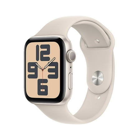 Apple Watch SE 2 44mm Starlight Aluminum Case with Starlight Sport Band (Refurbished)