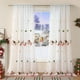 thumbnail image 1 of Cortinas Navideñas con Bordado de Papá Noel, Rectangulares, Decorativas, 1 of 6