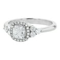thumbnail image 5 of 14K White Gold 1 ct. Cushion-cut Halo Engagement Ring by Hollywood Hills Jewelers, 5 of 5