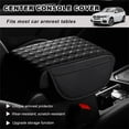 thumbnail image 3 of Car Center Console Cover, 12.6"×8.7" Waterproof Leather Auto Armrest Box Protector Elbow Pillow with Storage Pocket, Comfortable Memory Foam Arm Rest Box Cushion Pad, Car Accessories (Black) Black, 3 of 6