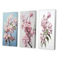 thumbnail image 3 of Designart "Apple Blossom Monochromatic gracefulness XIV" Floral Wall Art Set Of 3 - Pink Apple Blossom Canvas Set For Living Room Decor, 3 of 7