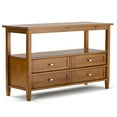 thumbnail image 1 of SIMPLIHOME Warm Shaker Sofa Console Tables, Light Golden Brown, 1 of 5
