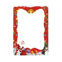 WEGFTDUOP Christmas Theme DIY Quirky Adult Children Paper Photo Frame Photo Props Decoration Supplies