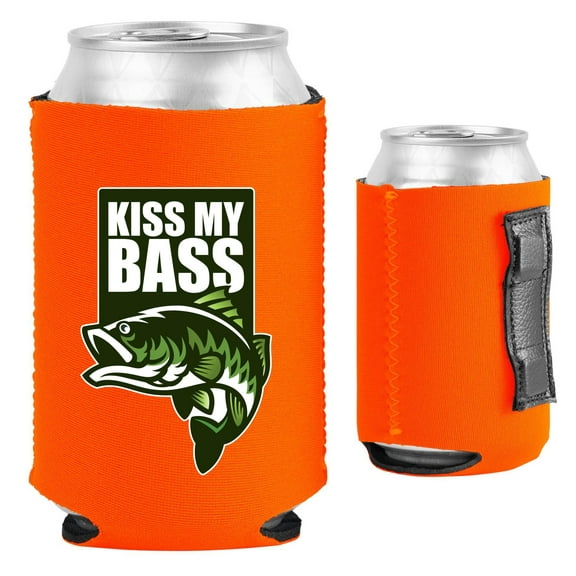 Kiss My Bass Magnetic Can Coolie (Orange)