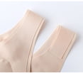 thumbnail image 4 of DuoJiaJ Seamless Bra Without Underwire Women's Bralette Padded Comfortable Non Wired T Shirt Bra Pull On Bra Crossback Comfortable Soft Bustier Plus Size Bras Beige, 4 of 5