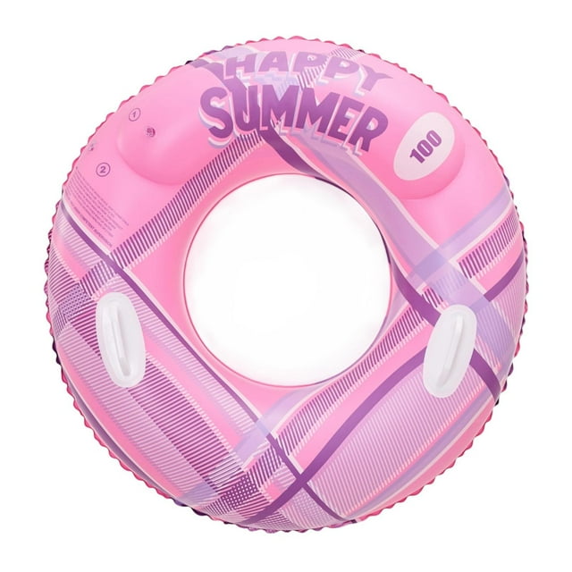 S SERENABLE Swimming Ring Inflatable Pool Float for Holiday Amusement Park Swimming Pool Pink