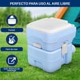 thumbnail image 4 of Inodoro Portátil de 20 Litros SereneLife, Toilette para Camping a Prueba de Fugas con Tanque de Desechos Desmontable, 120+ Descargas, Pulverizador, Bolsa de Transporte, Embudo Plástico, 4 of 7