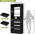 thumbnail image 3 of Aheaplus Wood Closet Organizer with 4 Drawers, 21.3" Closet System Tower with Open Shelves, Modular Closet Drawers System, Walk-in Closet or Small Closets Wardrobe, Tall Storage Cabinet Unit, Black, 3 of 8