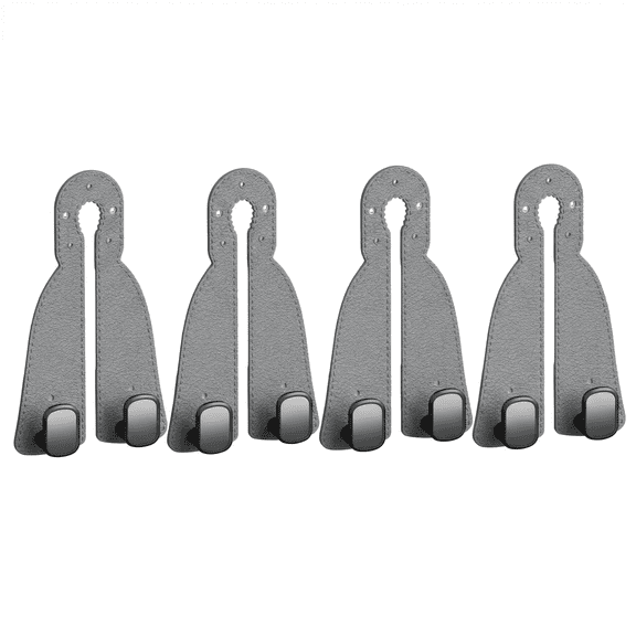 ROSEXIXI Car Hooks 4Pcs Grey TPE Wrapped Metal Purse Hook Behind Seat Organizer Hidden Automotive Seat Back Organizers For Hanging Handbags Purses Grocery Bags And Car Accessories Interior