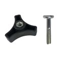 thumbnail image 1 of Triangle Handle Knob Screw Nut for Machine Mower Replacement Durable Metal Construction Easy Installation Universal Fit Industrial Strength, 1 of 6