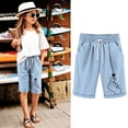 thumbnail image 2 of uikmnh Girls Casual Shorts with Elastic Waistband and Pockets Comfortable Lightweight Solid Color Bottoms for Play Size:12-13 Years, 2 of 3