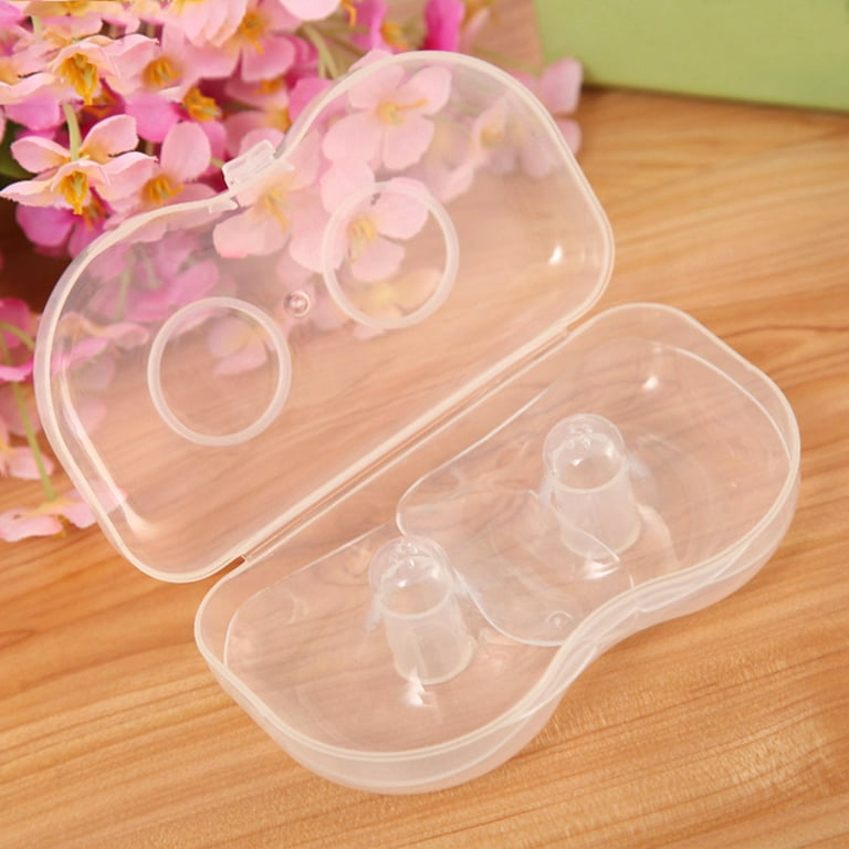 CNKOO Breastfeeding Protection Kit--2PCS Silicone Nipple Shield Protectors  Breastfeeding Transparent Nipple Protection Cover + 50PCS Stay Dry
