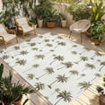 thumbnail image 2 of Outdoor Rug 5x7 ft Tropical Palm Trees Floral Waterproof Outdoor Patio Rug Mat Non Slip Outside Area Rugs Carpet for RV,Camping,Porch,Deck,Pool,Balconybackyard,Vintage Summer Beach Trees, 2 of 9