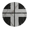 thumbnail image 4 of HAOXIT Marble Tablecloth, Vintage Motif with Geometric Shapes on Murky Background Print, Round Table Cover for Dining Room Kitchen Decor, 4 of 8