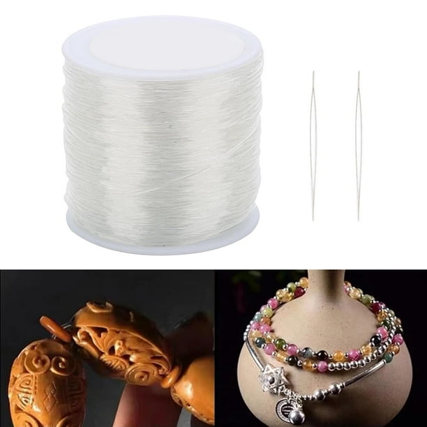 Stretchy String for Bracelets, Elastic String Jewelry , to Fit Small Beads,  Can Use Multiple Layers to Fit Large Beads - Clear, 0.8mm 0.8mm