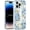 FL-Blue Anemone, variant on Case for iPhone 15 Pro Case with Matte Queen of Flower Floral Design, Cute Clear Phone Cover for Women Girls, [10FT MIL-Grade Drop Protection] [Non Yellowing] Black Slim Bumper