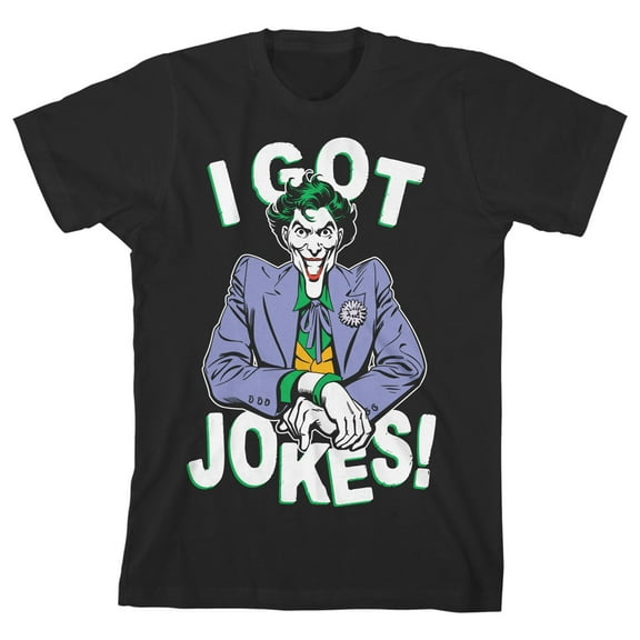 Batman The Joker I Got Jokes Boy's Black T-shirt-M