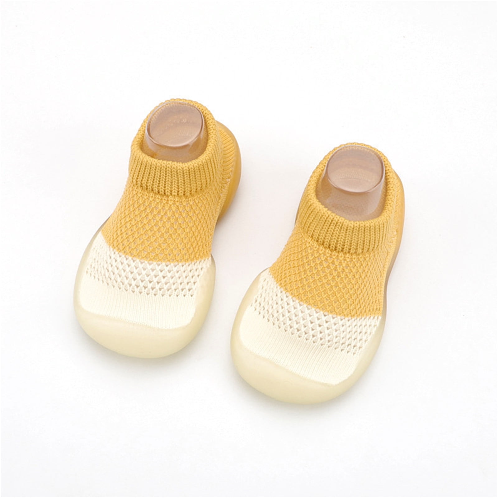 CAICJ98 Toddler Shoes Mesh Indoor Shoes Toddler First Elastic Infant Colors Mixed Baby Walkers Baby Shoes Old Soles 25 Yellow