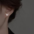 thumbnail image 3 of 925 Sterling Silver Butterfly Studs Earrings for Women Mother of Pearl Butterfly Studs Earrings, 3 of 11
