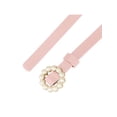 thumbnail image 2 of INSPIRE CHIC Womens Plus Size Waist Belts Pearl Narrow Leather Adjustable Belt for Jeans Dresses Pants 105cm/41.33" Light Pink, 2 of 4