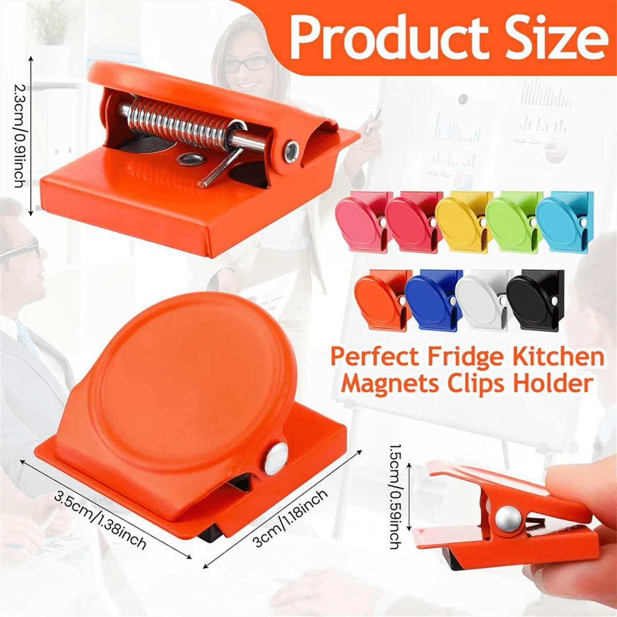 54 Pcs Refrigerator Magnets Clips Metal Heavy Duty Magnetic Clips Whiteboard Magnet Clip Locker Magnets Clips for Fridge