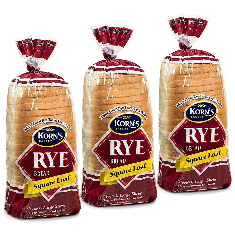 Rye Bread 3 Pack 32 oz per Loaf Delicious Sandwich Bread Fresh