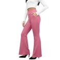 thumbnail image 2 of Pink Dress Pants Womens Pull up Elderly Pants Drape High Waist Ladies Stretch Trousers Business Casual Slacks, 2 of 7