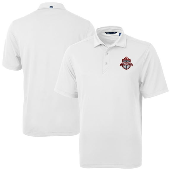 Men's-Cutter & Buck  White Toronto FC Big & Tall Virtue Eco Pique Recycled Polo