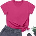 thumbnail image 5 of Kaprioy Summer Tops for Women Short Sleeve Comfy Basic Top Tees Tshirt Crewneck Shirt, 5 of 5