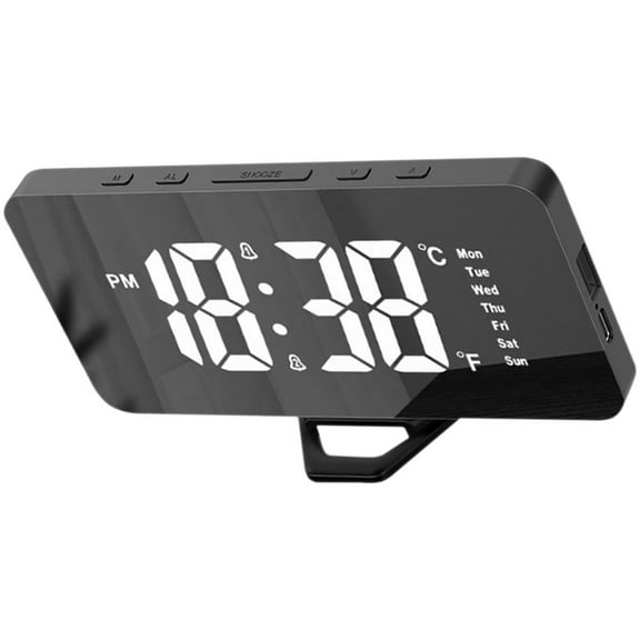 Office Stapler Digital Alarm Clock Large Display Girl