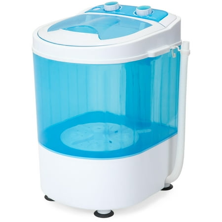 Mini Laundry Machine - Best Choice Products Portable Mini Washing Machine Spin Cycle w/ Drainage Tube, 6.6lb Capacity - Blue/White