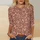 thumbnail image 1 of Tejiojio Women's Sequin Top Round Neck 3/4 Sleeves Sparkly Casual Party Blouse S-2XL, 1 of 5
