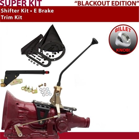 American Shifter TH350 Shifter Kit Black 12 in. E Brake Trim Kit for F15DC