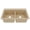 Bisque, variant on Karran Drop-in Quartz Composite 33 in. 1-Hole 50/50 Double Bowl Kitchen Sink in Brown