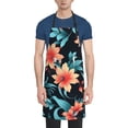 thumbnail image 2 of XMXT 1 Pcs Waterproof Kitchen Cooking Apron, Wonderful Orange Flowers Adjustable Aprons for Women Men with Pockets, 2 of 9