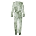 thumbnail image 5 of Frostluinai Tie Dye Print Sets for Women Two Piece Long Sleeve Crewneck Shirts Casual Sweatpants Plus Size Loose Fit Tracksuits with Pocket, 5 of 5