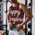 thumbnail image 5 of Fuzoiu Happy Thanksgiving Print Men's Workout Tank Tops,Sleeveless Gym Shirt Quick Dry,Fitness Bodybuilding T-Shirt,Muscle Athletic Workout Tee-X-Large, 5 of 7