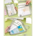 thumbnail image 6 of Twfbrm Mesh Zipper Pouch with Handle, Large Capacity A3 Size Expandable Nylon File Folders with Label Pocket, Transparent Multi-Layer File Organizer Portable Document Stationery Storage Bag for Office, 6 of 9