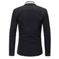 thumbnail image 3 of Tungbrin Men's Dress Shirts Stretch Slim Long Sleeve Collar Button down Wedding Prom Shirt Business Casual Shirts, 3 of 3