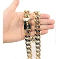 thumbnail image 2 of Gold Dog Chain Choke Collar,solid Cuban Link Strong, Heavy Duty Chew Resistant With Design Secure Buckle And Blank B Shape Id Tag, 2 of 5