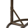 thumbnail image 2 of LeisureMod Beige Wicker Hanging Egg Chair with Stand and Cushion, Indoor Outdoor Swing for Patio, Bedroom, Garden (Red), 2 of 10
