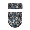 thumbnail image 5 of HELLHERO Indigo Floral Pattern Elastic Fabric Toilet Seat Protector & Easy to Install Round Toilet Lid Dust Cover & Stretch for Indoor Home Elastic Edge, 5 of 8