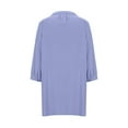 thumbnail image 3 of ZZwxWA Swimsuit Coverup Womens V Neck 3/4 Sleeve Casual Shirt Dress with Pockets, 3 of 6