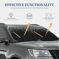 thumbnail image 4 of Haiem Silver Glitter1 Windshield Sun Shade: Universal Foldable 2-Piece Car Front Window Sunshade - Blocks Uv Rays, And Reduces Heat,Essential Car Accessory Large, 4 of 7