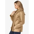 thumbnail image 3 of Jessica London Women's Plus Size Leather Blazer, 3 of 6