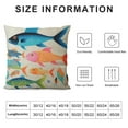 thumbnail image 5 of COMIO  Square Decorative Fashion Throw Pillow Case Cushion Cover Colorful Fish, 5 of 5
