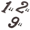 thumbnail image 1 of Placa de Número Casa 3x Sunnimix Hierro Forjado Negro 2 3 9, 1 of 8