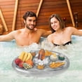 thumbnail image 1 of Plateau Gonflable Barres de Service Gonflables Buffet de Glace Plateaux de Service pour Salade Support pour Aliments et Boissons Contenants Refroidisseurs Intérieur Extérieur BBQ Pique-Nique Piscine Fournitures de Fête, 1 of 8