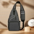 thumbnail image 2 of UYYX Crossbody Bags For Women Lightweight Floral Leaf Print Sling Chest Bag Water Resistant Crossbody Bag for Commute（Dark Gray）, 2 of 5